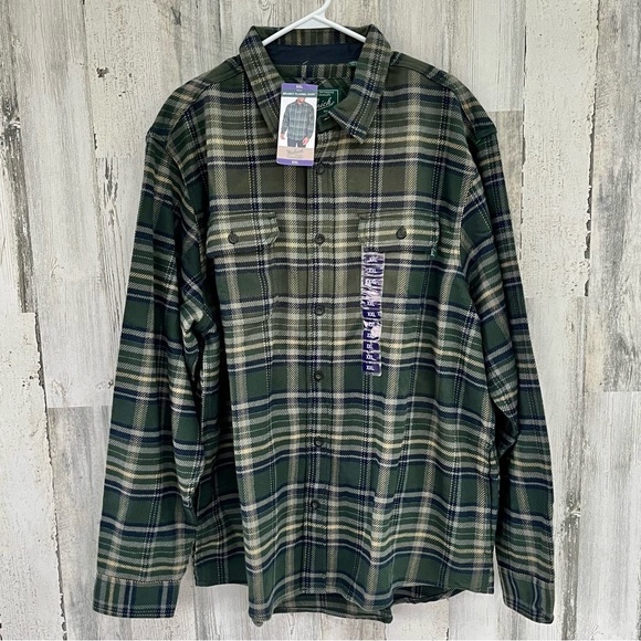 Woolrich Other - Woolrich Men’s Brawny Heavyweight Flannel Shirt Size XXL Dusty Olive Green NWT